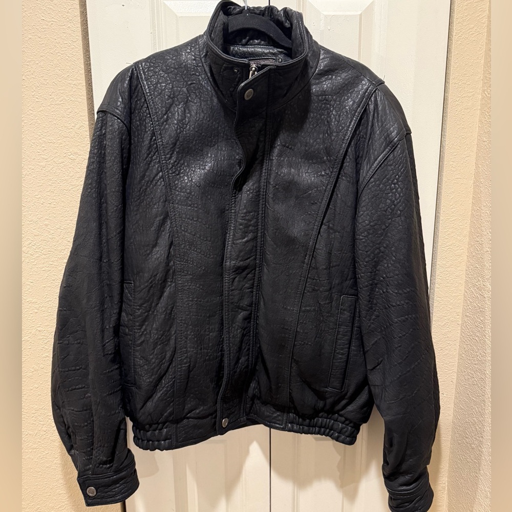 Wilsons Leather Thinsulate Wool Lining Men’s  Grain Leather Bomber Jacket,M